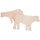 Schneidebrett aus Buche 35 x 22,5 x 2 cm in Kalb Form
