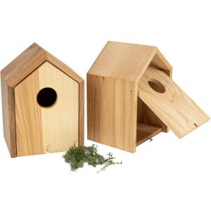 Schlichter Handgefertigter Nistkasten aus geöltem Eschenholz