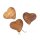 Wooden heart curved hand flatterer 5.5 x 5 x 3.3 cm made of oiled oak