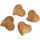 Wooden heart curved hand flatterer 5.5 x 5 x 3.3 cm made of oiled oak