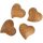 Wooden heart curved hand flatterer 5.5 x 5 x 3.3 cm made of oiled oak