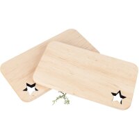 Schneidebrett aus Erle mit Laserschnitt 22,5 x 12,5 x 1,2...