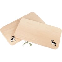 Schneidebrett aus Erle mit Laserschnitt 22,5 x 12,5 x 1,2...