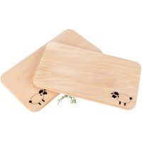 Schneidebrett aus Erle mit Laserschnitt 22,5 x 12,5 x 1,2...