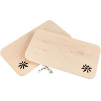 Schneidebrett aus FSC® Erle mit Laserschnitt 22,5 x...