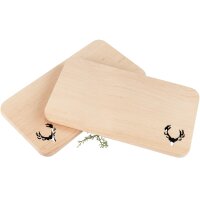 Schneidebrett aus FSC® Erle mit Laserschnitt 22,5 x...