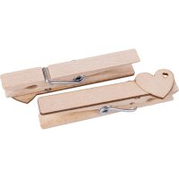 Clothespin Glubbal with heart motif wooden attachment
