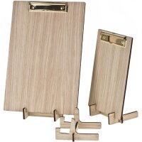 Aufsteller für Klemmbretter und Holzbretter Eiche FSC® geölt bis 5 mm