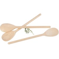 Wooden cooking spoon made of beech wood with oval bowl - 30 cm
