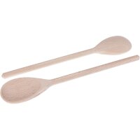 Wooden cooking spoon made of beech wood with oval bowl - 30 cm