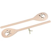 Holz Kochlöffel oval aus Buche - 30 cm - mit Koch...
