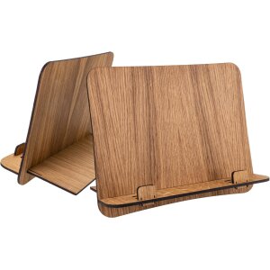 Holz Buchhalter / Kochbuchständer / Tablett Halter - 33 x 25,5 x 18 cm Eiche FSC® geölt