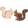 Wooden decoration squirrel made of alder | with bark - Rustic natural decoration -