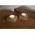 Simple tea light holder made of oiled oak wood with tea light and glass