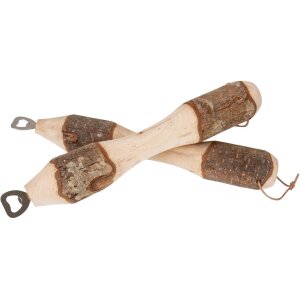 XL Flaschenöffner Knüppel aus Gedrechselter Buche - 35 cm