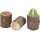 Handmade hazelnut egg cup with tree bark - 7cm high, Ø approx. 4cm