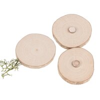 Hazelnut bark disc magnet, round 4-5 cm - Handmade