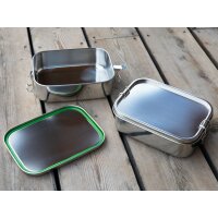 Wasserdichte Edelstahl Lunchbox 1200ml mit FSC® Buche Holzbrett 5mm