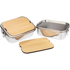 Wasserdichte Edelstahl Lunchbox 1200ml mit Lärche geölt Holzbrett 5mm