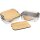 Wasserdichte Edelstahl Lunchbox 1200ml mit Lärche geölt Holzbrett 5mm
