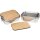 Wasserdichte Edelstahl Lunchbox 1200ml mit FSC® Eiche Holzbrett 5mm geölt
