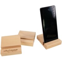 Smartphone- und Tablet-Halter aus geölter Buche mit 7 / 10 mm Nut