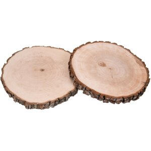 Alder Wood Slice round 24–28 x 3 cm – Bark disc for cutting serving or rustic decor raw