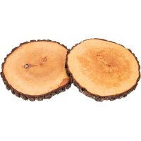 Alder Wood Slice round 24–28 x 3 cm – Bark disc for cutting serving or rustic decor raw