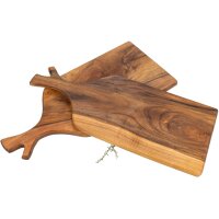 Cutting board with handle - oiled walnut - twig shape -...
