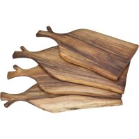 Schneidebrett mit Griff - Nussbaum geölt - Zweigform - 55 x 23 x 2 cm