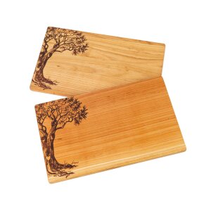 Schneidebrett Kirsche geölt - 30 x 18 x 1,5 cm - Lebensbaum FSC®