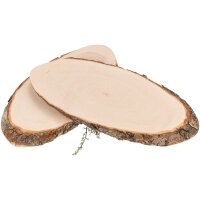 Baumscheibe oval aus FSC® Erlenholz ca. 27 - 32 x 2...