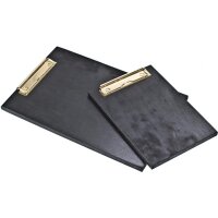 Klemmbrett aus 12mm FSC® Erle Massivholz in Schwarz lackiert