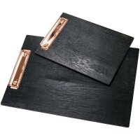 Wooden clipboard made of oak FSC® stained black