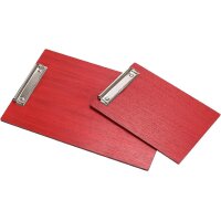 Holz Klemmbrett aus Eiche FSC® Rot gebeizt | Viele Varianten
