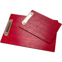 Holz Klemmbrett aus Eiche FSC® Rot gebeizt | Viele Varianten