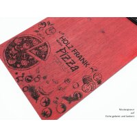 Wooden clipboard made of oak FSC® stained red