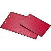 Wooden clipboard made of oak FSC® stained red
