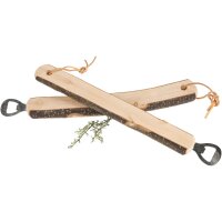 Rustikaler Flaschenöffner aus Erle mit Rinde und...