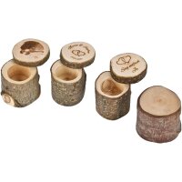 Personalisierte Ringdose aus Holz mit Namen und...
