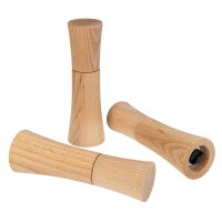 Beech wood salt, spice and pepper mill - 17 x 4.5 cm