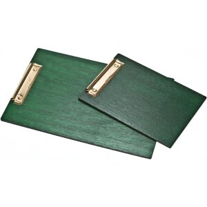 Holz Klemmbrett aus Eiche FSC® Grün gebeizt | Viele Varianten