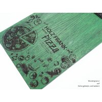 Holz Klemmbrett aus Eiche FSC® Grün gebeizt |...