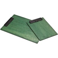 Holz Klemmbrett aus Eiche FSC® Grün gebeizt | Viele Varianten