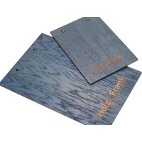 Wooden clipboard made of oak FSC® stained blue