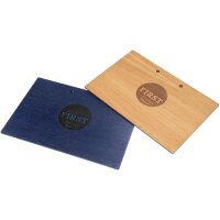 Wooden clipboard made of oak FSC® stained blue
