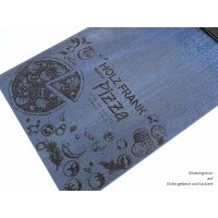 Wooden clipboard made of oak FSC® stained blue