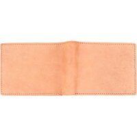 Leder Geldbeutel hellbraun mit Fotogravur einseitige Lasergravur