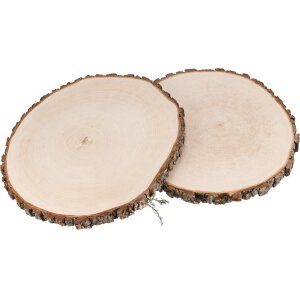 Baumscheibe aus Erle 36 - 40 x ca.2,5 cm - Rindenscheibe rund