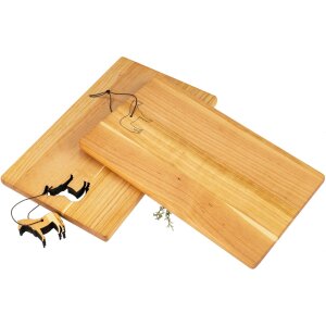 Cutting board - Oiled cherry - 30 x 18 x 1.5 cm - Horse on leather strap FSC®